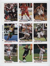 2009 for Kids Series 4 Uncut 9-Card Sheet Roddy White Nicklas Lidstrom Marta qf4