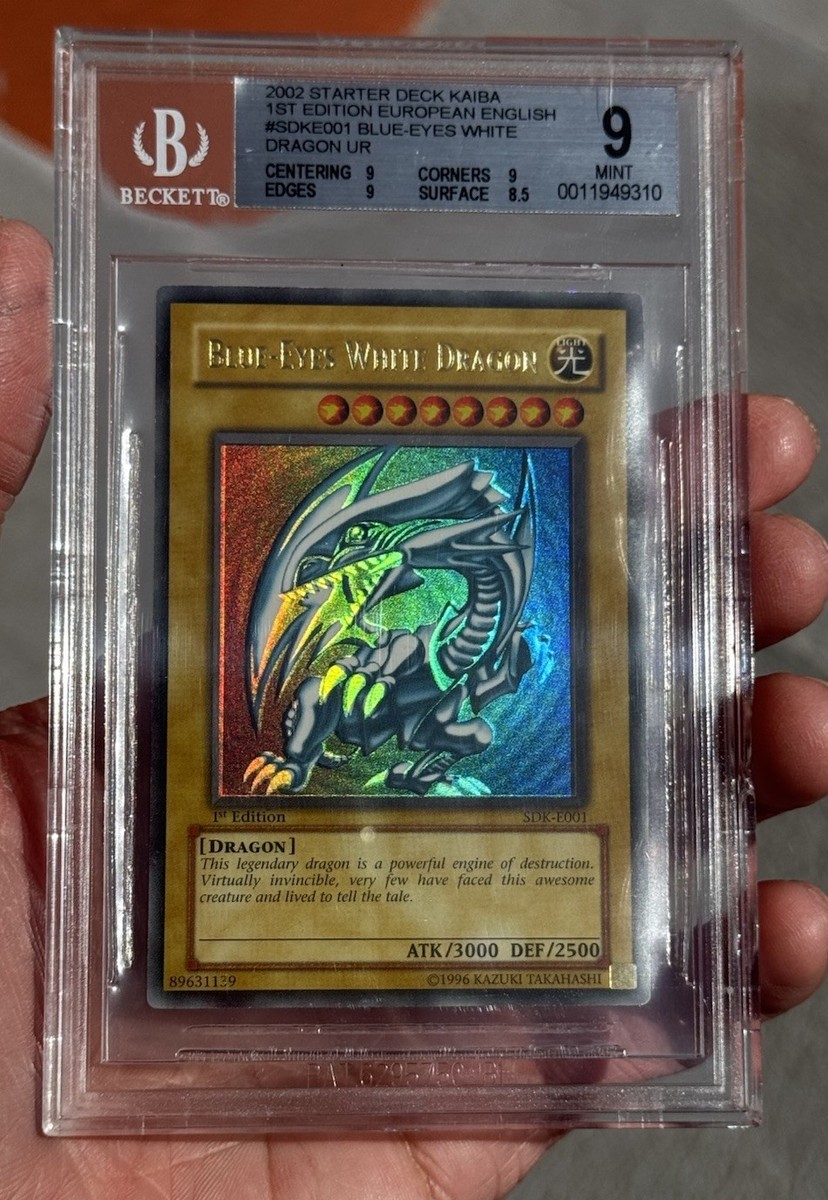 Yugioh Blue-Eyes White Dragon SDK-E001 MISPRINT DOUBLE Yugioh Blue-Eyes White Dragon SDK-E001 MISPRINT DOUBLE