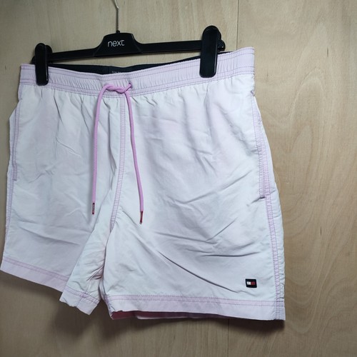Tommy Hilfiger Swim Shorts Mens Pink Fade Designer Swimwear Size Large Slim Fit - Picture 3 of 13
