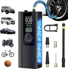 Tire Inflator Portable Air Compressor, Cordless Air Pump for Car Tires with Digi