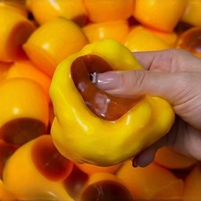 Caramel Pudding Squishy Toy Crispy Sound Squeeze Ball Stress Relief Fidget Gift