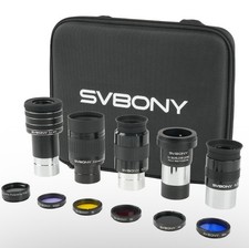 SVBONY SV233 12pc Kit 3.2mm UW, SPL25/32mm, 7-21mm Zoom, 2X Barlow, LRGB Filters
