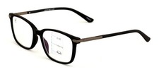 Men Modern Rectangular Progressive Reading Glasses - Zero Power On Top Reader