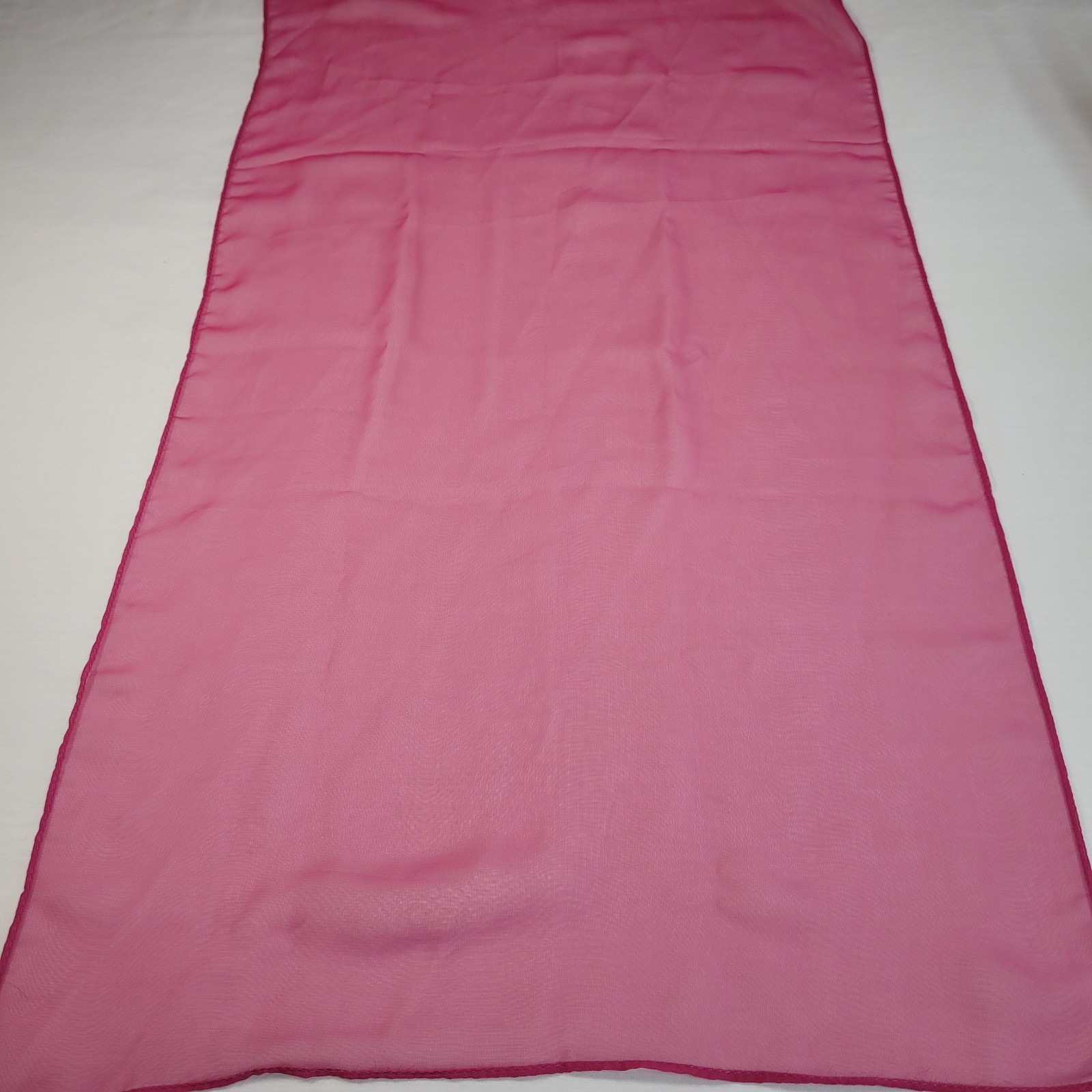 Women's Scarf Hot Pink Solid Rectangular Lightwei… - image 7