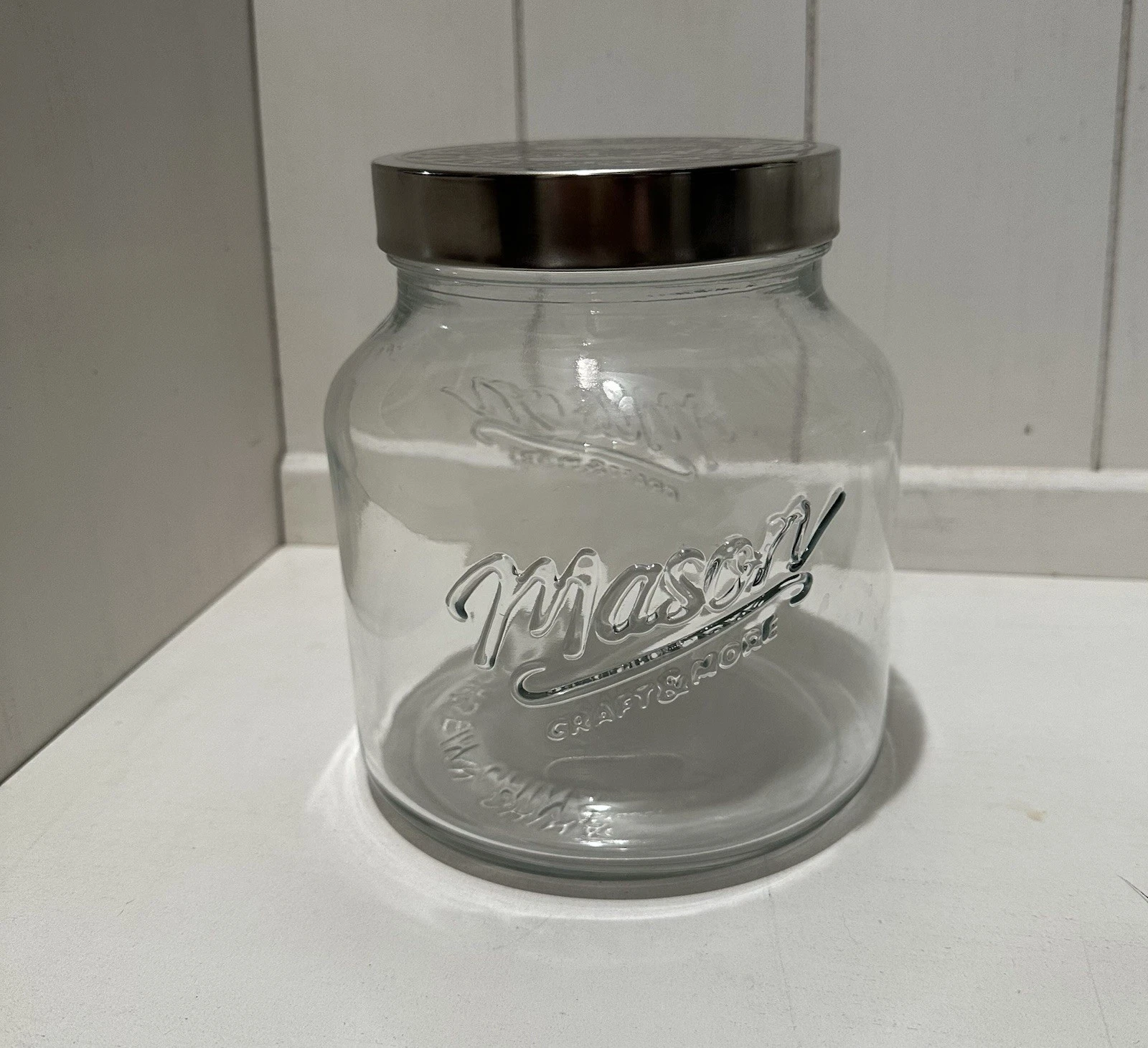 Mason Craft & More glass canister With Screw On Lid