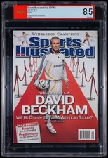 July 16, 2004 David Beckham 1st Cover Sports Illustrated NEWSSTAND PSA 8.5