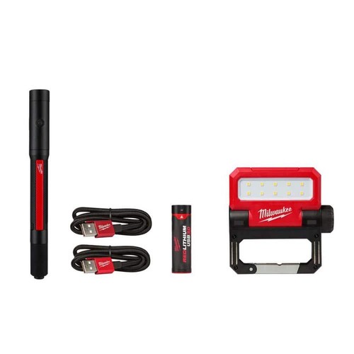Milwaukee 250 Lumens Internal Rechargeable Penlight with Laser and 550 Lumens