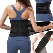 Adjustable Lower Back Brace Lumbar Support Waist Belt for Men Women Pain Relief