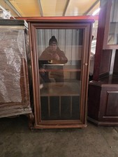 Rosewood Glass Fronted Hifi cabinet with vinyl storage in very good condition