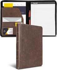 Durable Vintage Hardback Padfolio - Elegant Z...