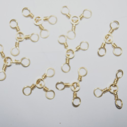 3-Wege Wirbel (6) Größen, Messing oder Nickel (25) pro Packung - Bild 2 von 20
