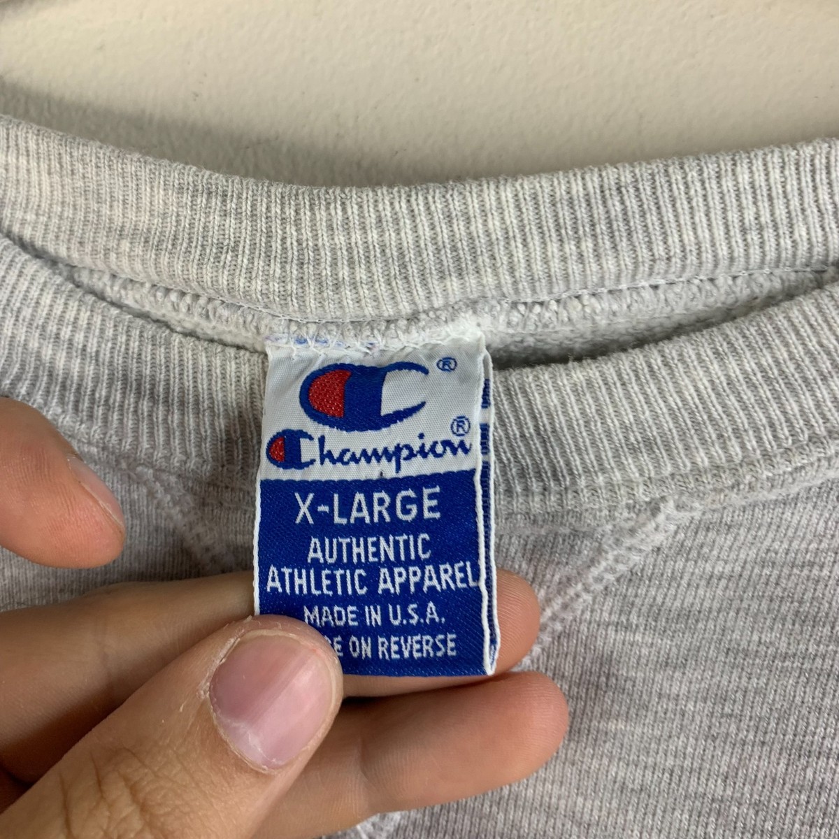 Vintage Champion Reverse Weave Sweatshirt Men's XL Gray Made in