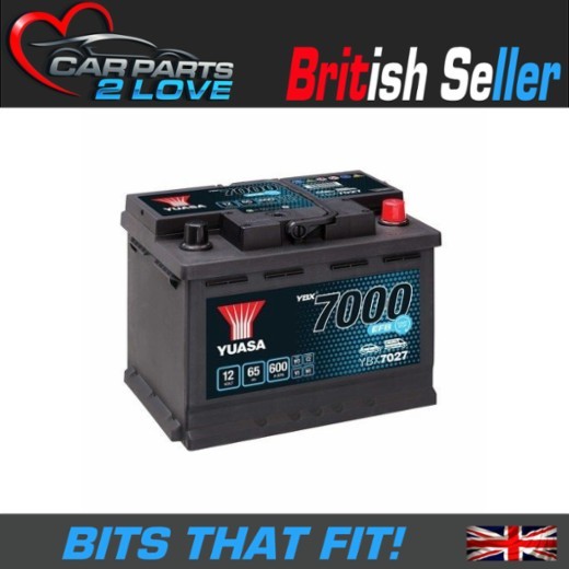 Fiat 500X Tipo 15-22 EFB Start Stop Car Battery Yuasa YBX7027 027 1.3 1.6MultiJe
