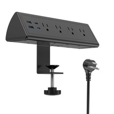 Jgstkcity Desk Clamp Power Strip,20W Fast Charging Station,Surge Protector Ni...
