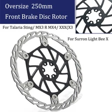 Oversize Front Brake Rotor Disc 250mm For Sur Ron Light Bee X For Talaria Sting