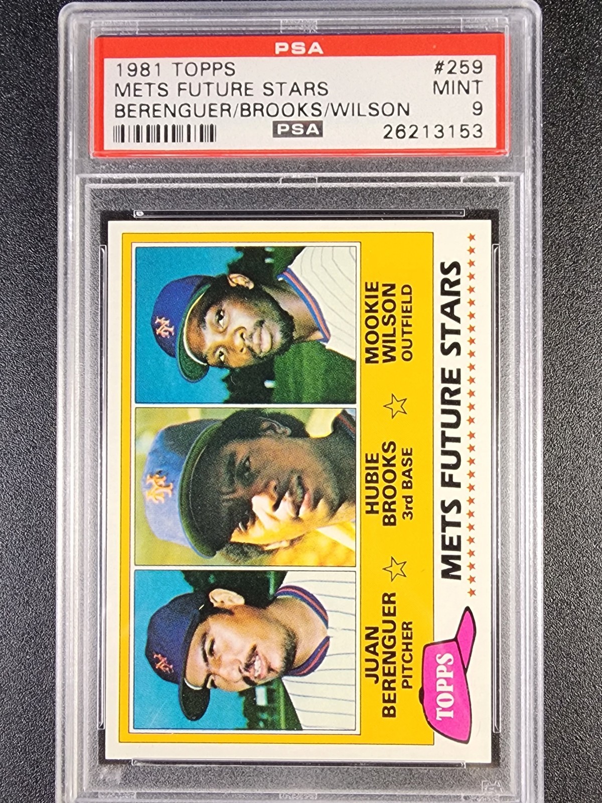 1981 Topps #259 Hubie Brooks Mookie Wilson RC - PSA 9 MINT