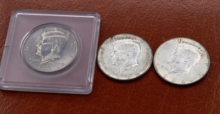 3 1964 Kennedy Half Dollars