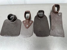 Lot of 4 Assorted Primitive Vintage Garden Farm Grub Hoe Heads Forged   #21