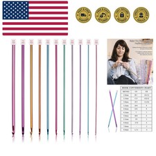 Multi-Color Tunisian Crochet Hooks, 11 Sizes for Every Knitting Project