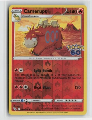 Camerupt Uncommon Pokemon GO 014/078 NM