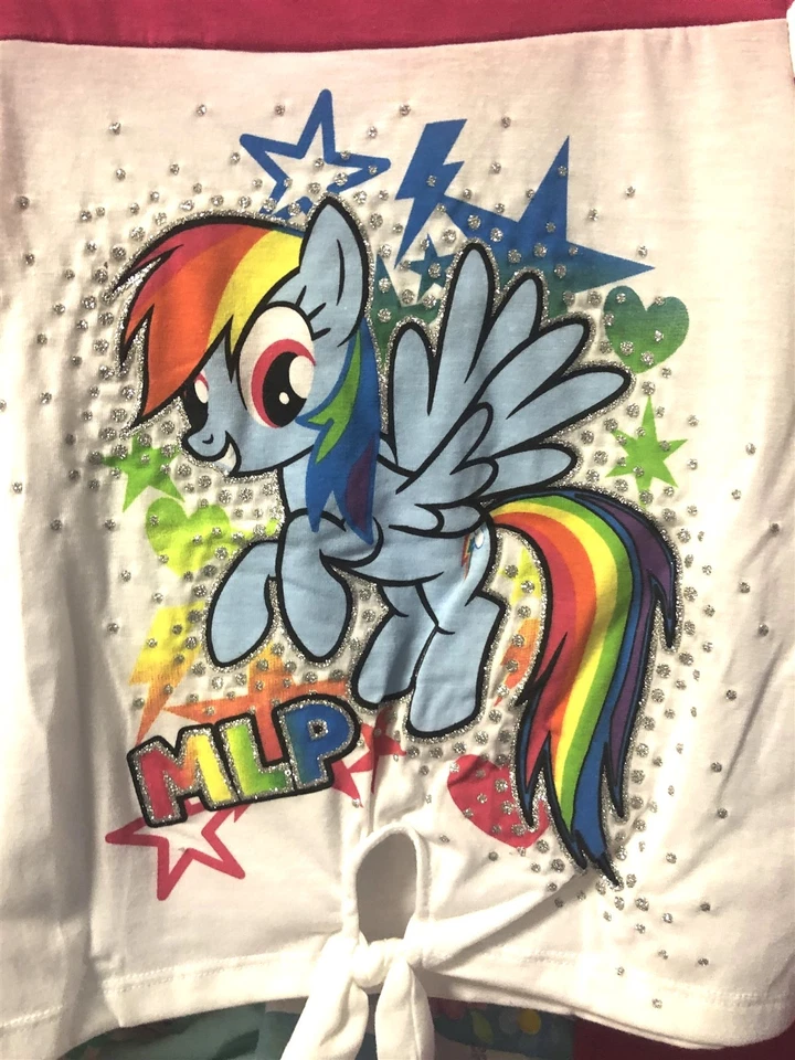 Conjunto de Jogger My Little Pony Rainbow Dash Desajuste ~ Camiseta Atada 7/8 + 6 Pantalones de Sudadera Foto 2 de 3