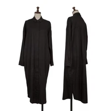 ATSURO TAYAMA Side Button Design Long Shirt Dress Size 38(K-155063)