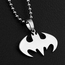 BATMAN NECKLACE Stainless Steel Pendant and Chain Comic Super Hero High Quality