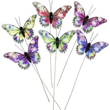- Artificial Feather Simulation Watercolor Butterfly Party Decoration Set, a ...