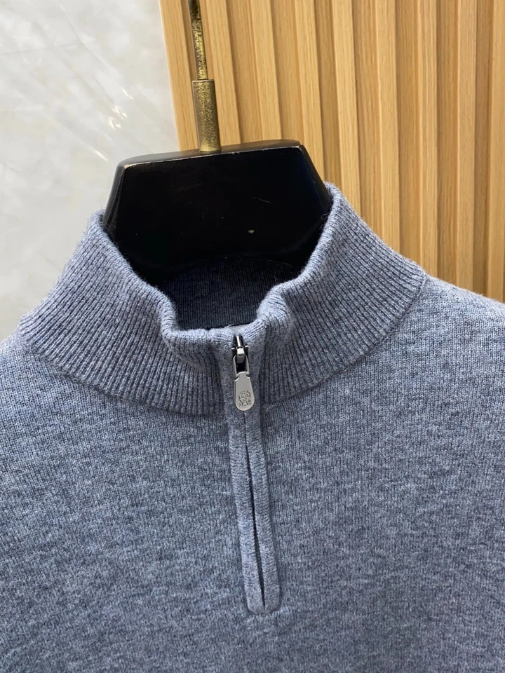 Brunello Cucinelli Men Classic Regular Casual Long-Sleeve Cashmere Knit Sweater - Image 4 of 4