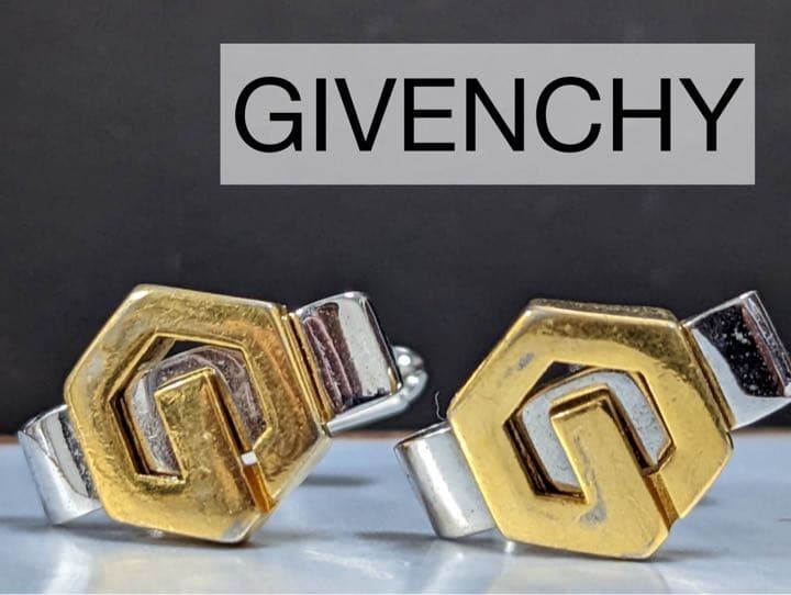 Givenchy Cufflinks Button No.416 Classic Retro Ch… - image 1