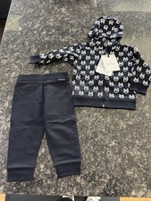 Moncler Enfant Logo print tracksuit set 2 Piece. Sz 12-18M And 2A. NWT