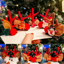 Hair Clips Santa Reindeer 4 7.5cm A Pair Cat Ears Christmas Xmas Party Snowman