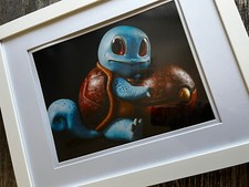 FRAMED Pokemon Squirtle LV Charmander Bulbasaur Video Game Wall Art