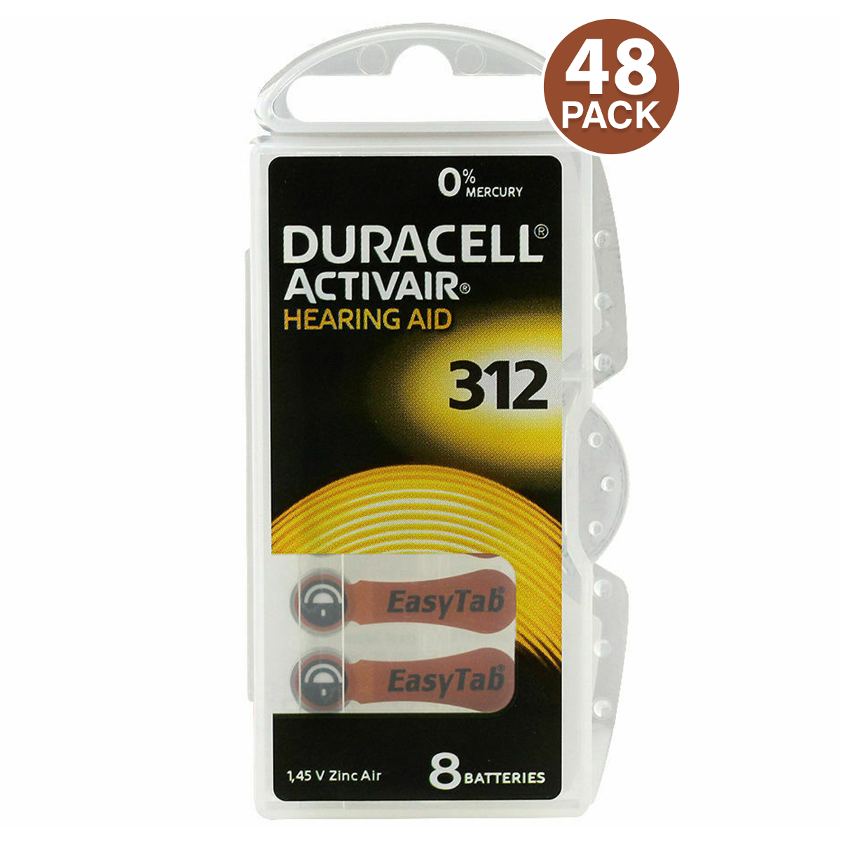 Duracell Size 312 Activair Hearing Aid Batteries (48 Pack) eBay