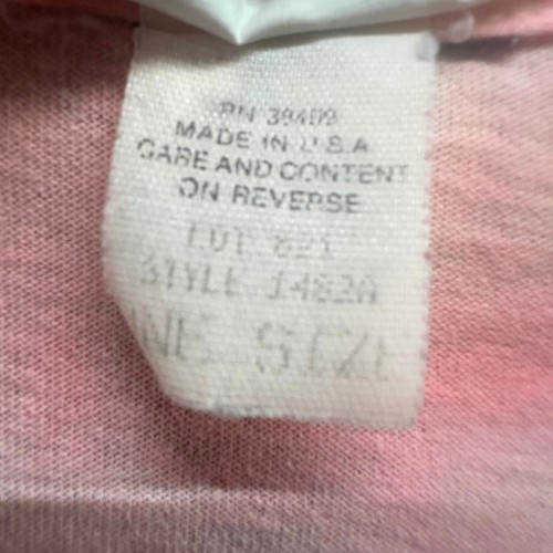 T-shirt vintage 1990 Surf Mania rosa tye dye surf attitude club maglietta punto singolo - Foto 13 di 14