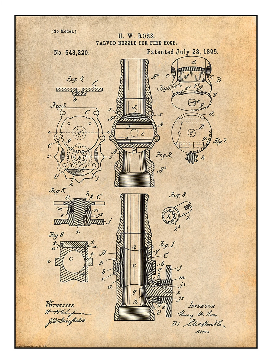 Fire Hose Nozzle Drawing