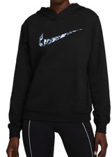 Nike Women's Dri-FIT Get Fit Black Graphic Training Hoodie DQ5562-010 Siz S/XL