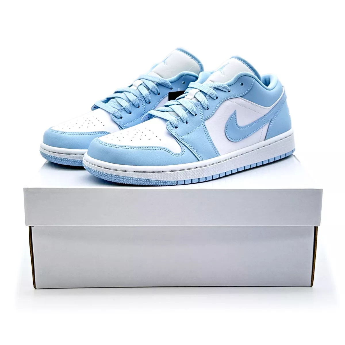 DC0774-141 Nike Jordan 1 Low Aluminum Ice Blue White Sky University (Women's)