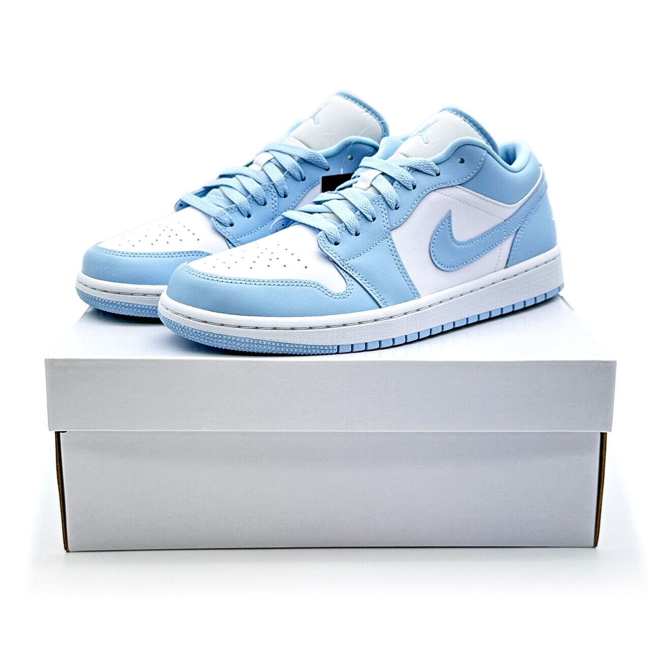 DC0774-141 Nike Jordan 1 Low Aluminum Ice Blue White Sky University  (Women's)