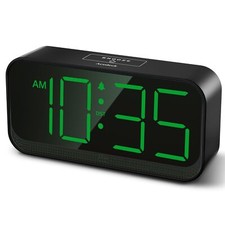 BATTERY OPERATED DIGITAL CLOCK CORDLESS SMALL ALARM CLOCK FOR BEDROOM TRAVEL LA