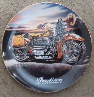 Indian Motorcycle Bike Plate 1939 INDIAN TOUR Royal Doulton Limited  Edition UK