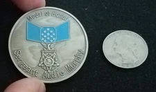 RARE Sergeant Audie Murphy Medal of Honor MoH Army 3rd Infantry Challenge Coin