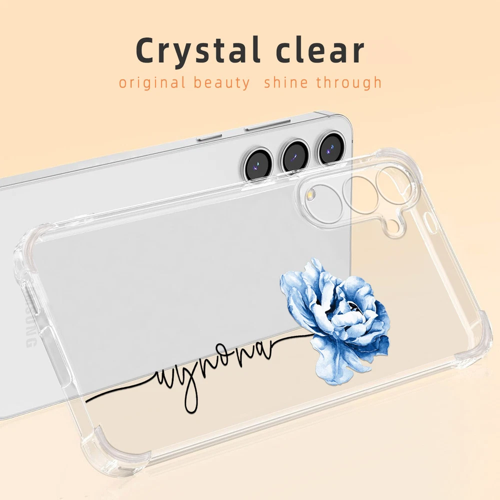 Phone Case For Samsung Galaxy S25 Ultra S24 A15 A16 A35 Personalised Clear Cover