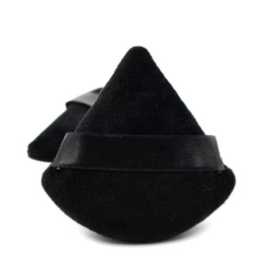 2 Stück Samt Dreieck Puderquaste Schwamm Mixer Make-up Schwämme Weich UK Verkäufer