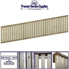 6ft x 1.5ft Premier Tuscany Flat Top Vertical Style Trellis Fence Panel Topper