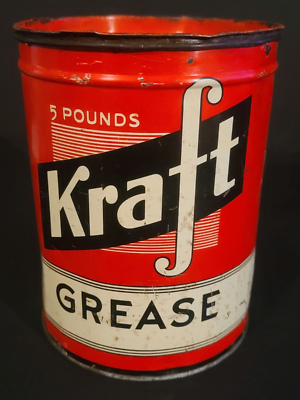 Vintage RARE 5 LB Pound Kraft Oil Grease Tin Can (EMPTY) | eBay