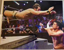 Johnny Gargano VS TJ PERKINS 8x10 PHOTO REAL NICE ACTION SHOT LOOK
