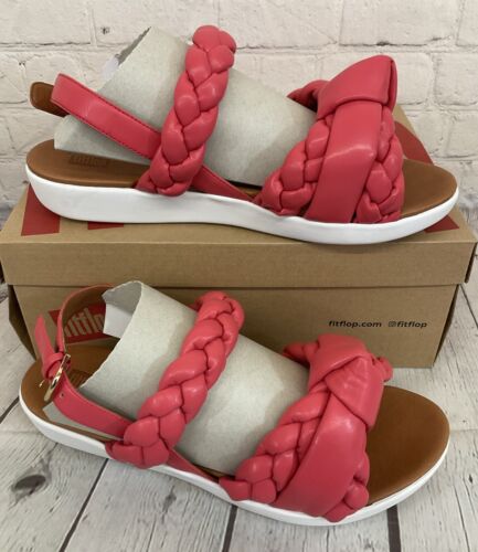 FitFlop F0030 1118 Braid Sandal Red Passion R96-695-080 US 10 UK 8 EUR 42