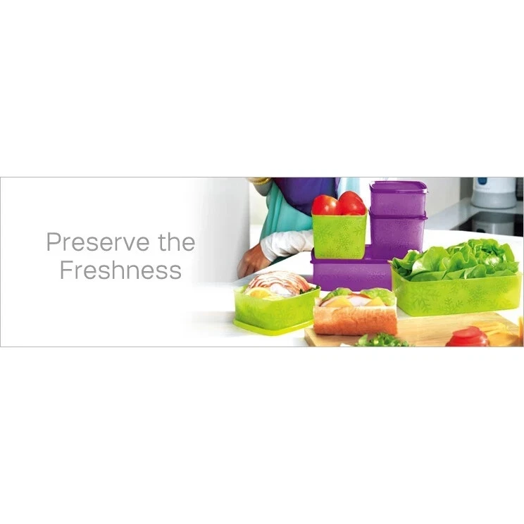 TUPPERWARE Snowflake Freezer 400ML Medium Square Round Plastic Container (4 Pcs) - Image 3 of 4