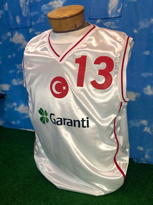 Turkey Garanti Bank Jersey Shirt White Dagi Turkcell Large Basketball L C14